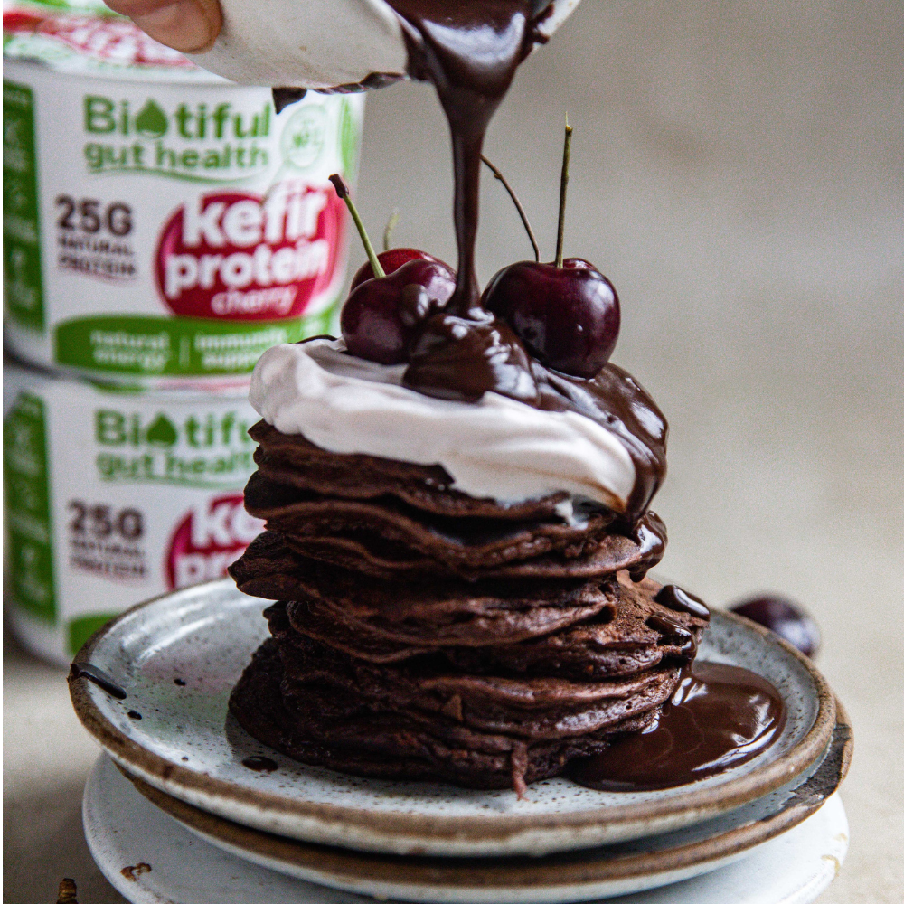 Biotiful Kefir Protein Cherry Chocolate Cherry Pancakes