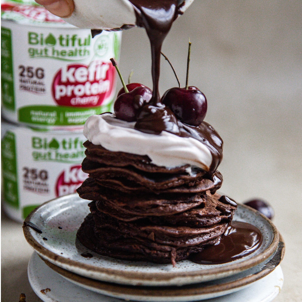 Image of Delicious & Healthy Protein Chocolate Cherry Pancakes!