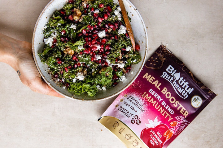 Delicious & Gut Friendly Berry Kale Salad Recipe!