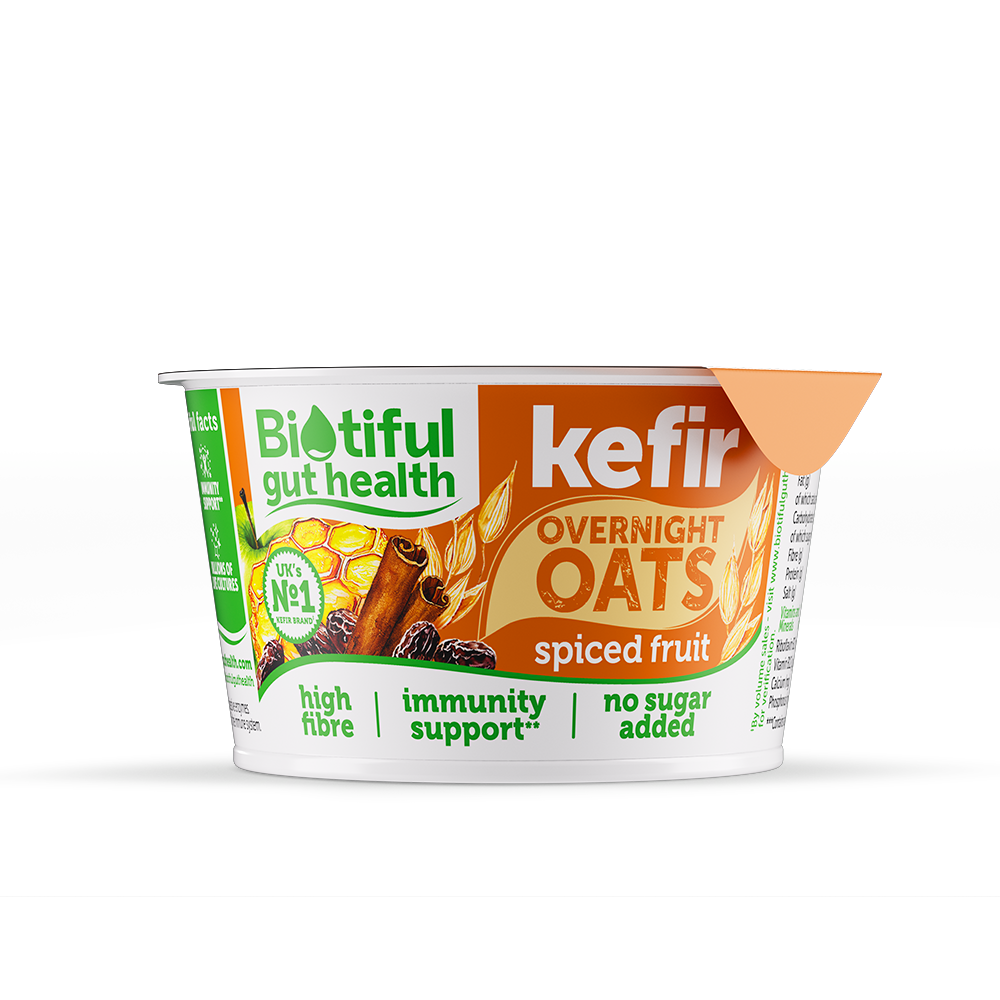 Biotiful Kefir Overnight Oats, Spiced Fruit, 150g